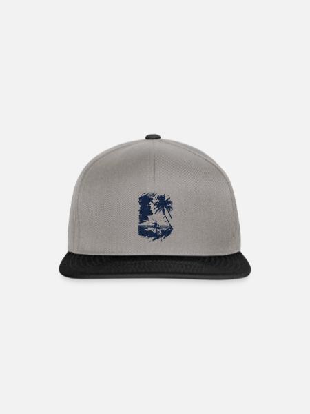 Kiteboarder in blauem Print - Snapback Cap - Graphit/Schwarz