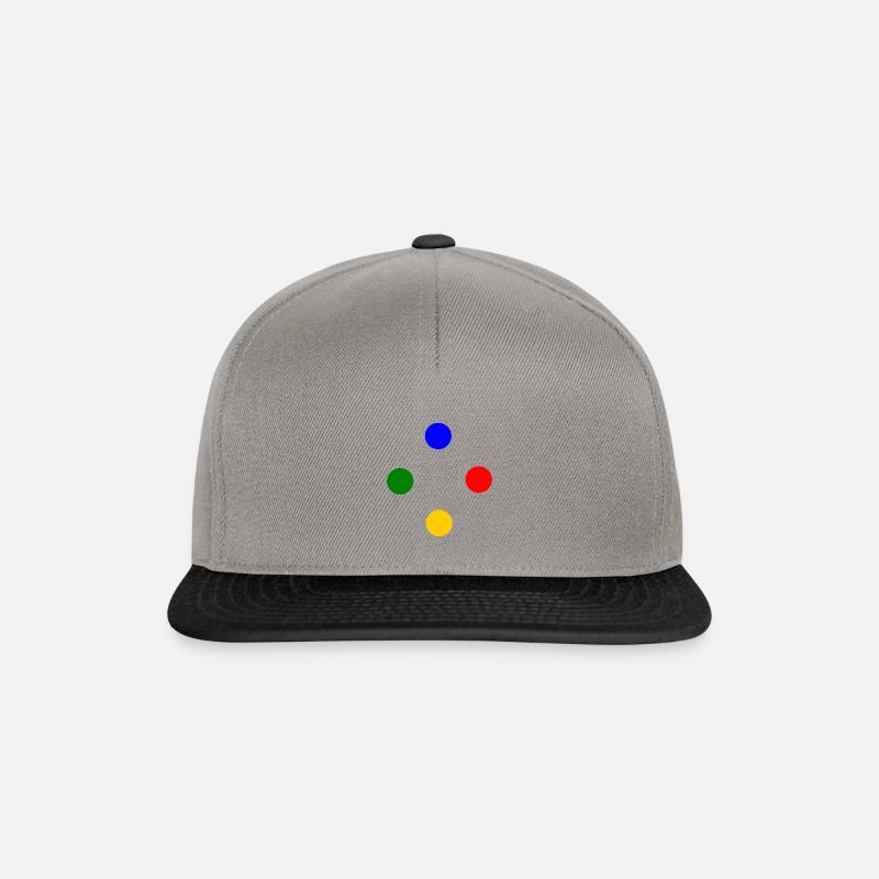 SNES Buttons - Snapback Cap - Graphit/Schwarz