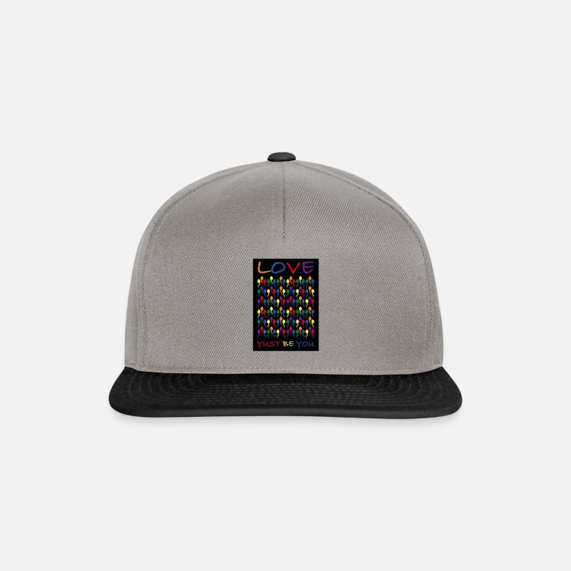 COLOR - YUST BE YOU Bo-Grafik - Snapback Cap - Graphit/Schwarz