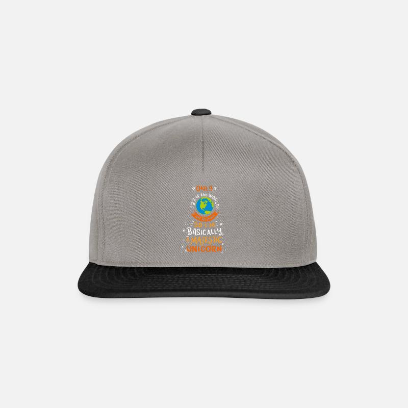 Ich bin im Grunde ein majestätisches Einhorn Geschenk - Snapback Cap - Graphit/Schwarz