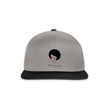 Octobre rose sensibilisation cancer du sein - Casquette snapback - gris graphite/noir - Devant