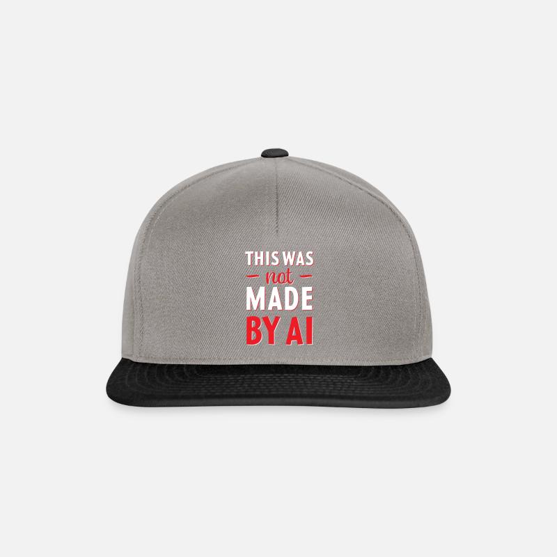 This was not made by AI - Snapback Cap - Graphit/Schwarz