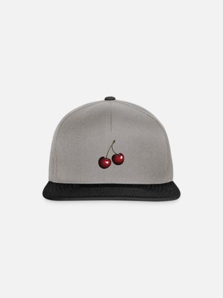 cherries Kirschen Geschenkidee - Snapback Cap - Graphit/Schwarz