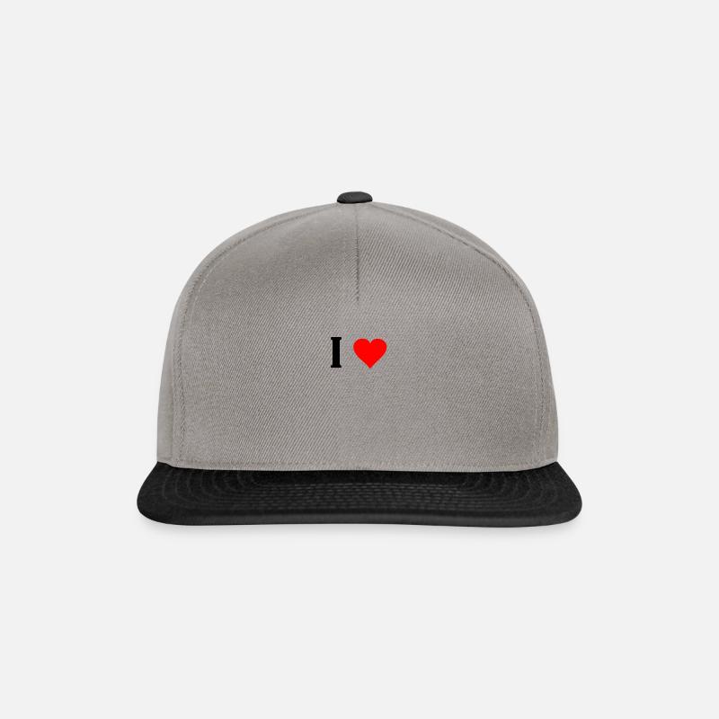 J'aime ... (modèle) - Casquette snapback - gris graphite/noir