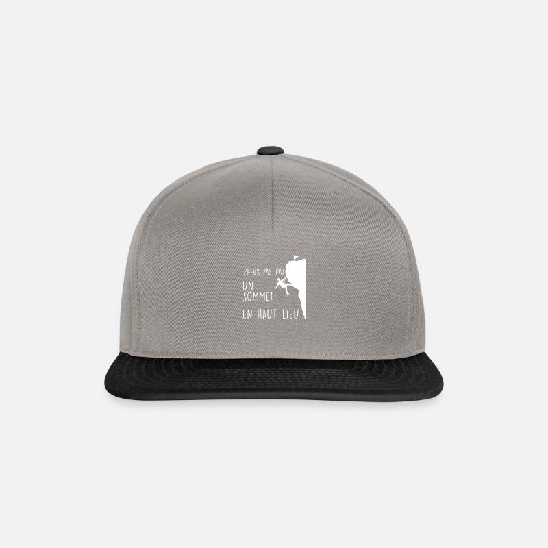 escalade évolution montagne - Casquette snapback - gris graphite/noir