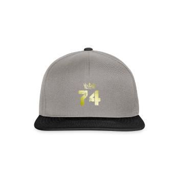 74 Number crown - Snapback Cap - graphite/black - Front