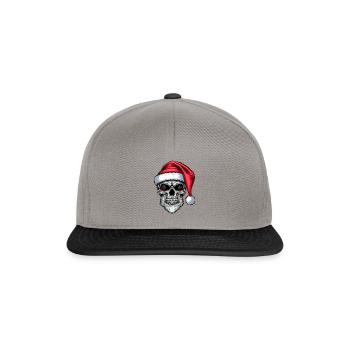 Crâne de Noël - Casquette snapback - gris graphite/noir - Devant