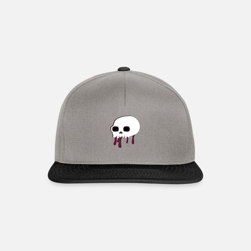Totenkopf - Snapback Cap - Graphit/Schwarz