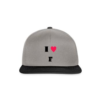 J’aime F - Casquette snapback - gris graphite/noir - Devant
