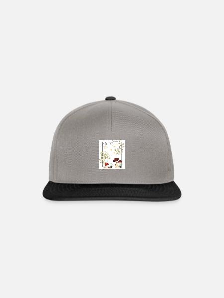 Mushroom-woodland - Snapback Cap - Graphit/Schwarz