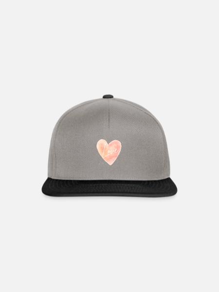 Frauen Tshirt Love Shirt - Snapback Cap - Graphit/Schwarz