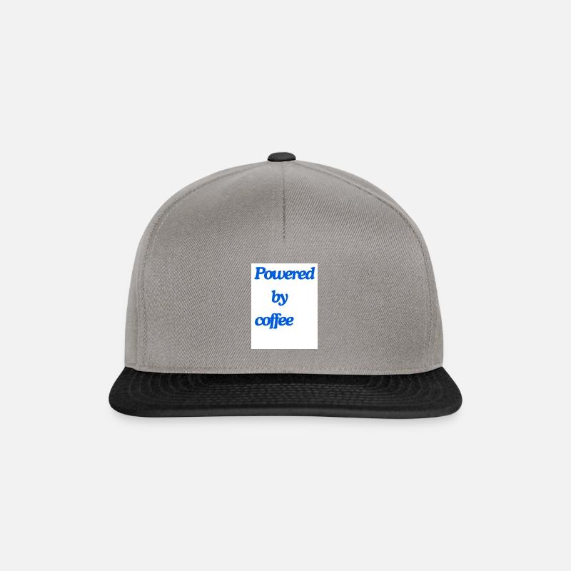 Powered by Coffee - Snapback Cap - Graphit/Schwarz