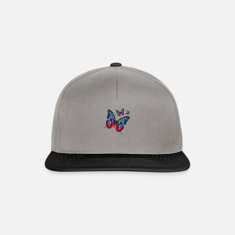 Schmetterling - Snapback Cap - Graphit/Schwarz