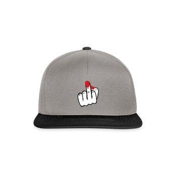 Mittelfinger - Snapback Cap - Graphit/Schwarz - Vorne