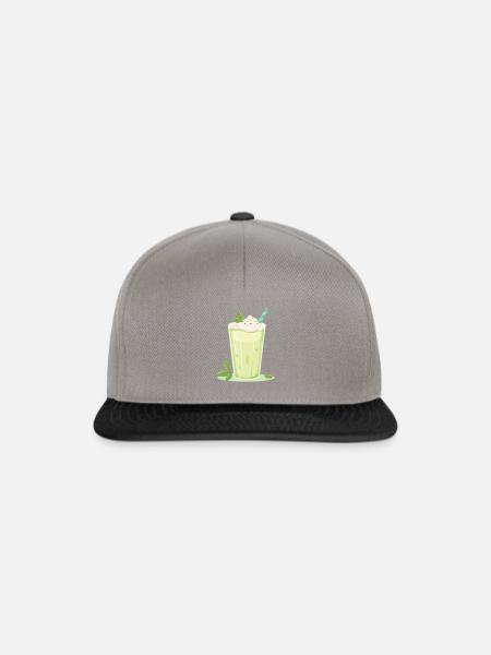 Iced Matcha Latte - Snapback Cap - Graphit/Schwarz