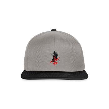 Samurai Japan Warrior Gift Asia Blood Moon - Snapback Cap - graphite/black - Front