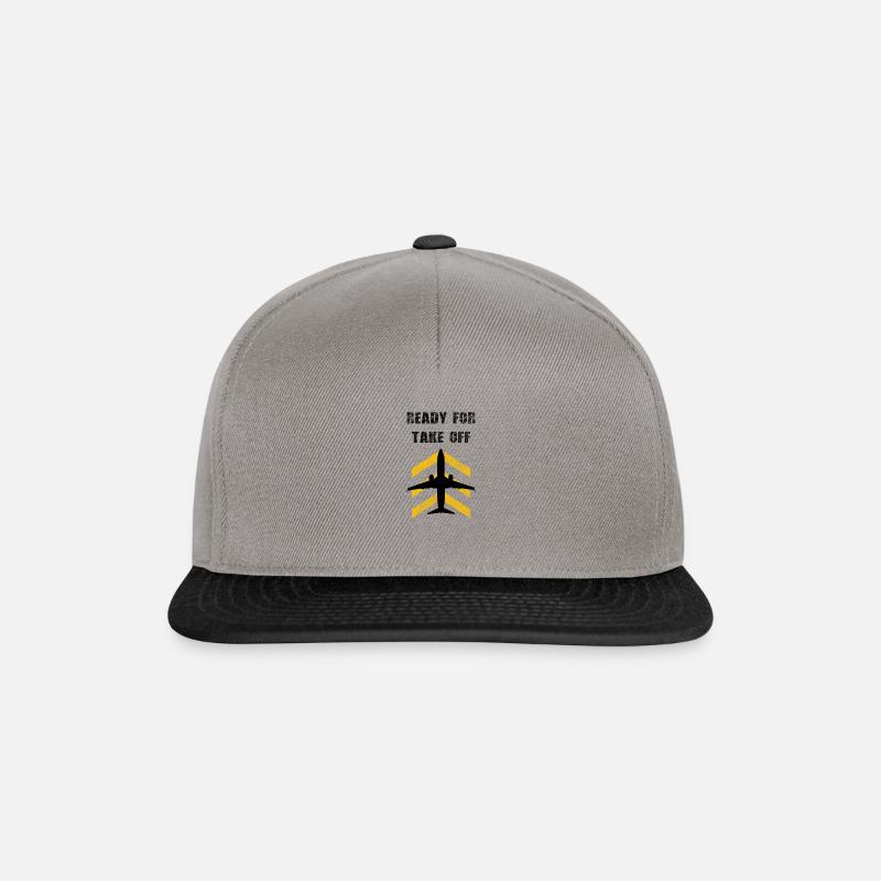 Flugzeug Take Off Pilot Aviation Geschenk Kinder - Snapback Cap - Graphit/Schwarz