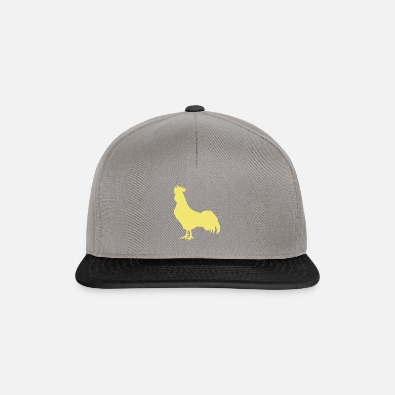 Golden cockerel rooster - Snapback Cap - graphite/black