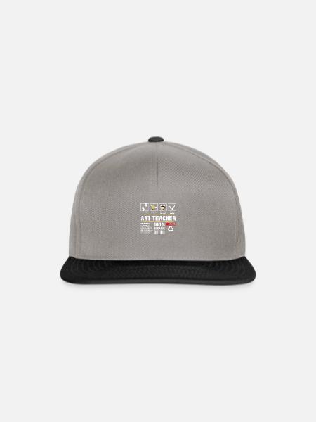 Art Teacher 100 Organic T Shirt - Snapback Cap - Graphit/Schwarz