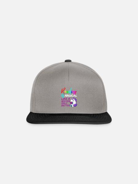 lesen buch bücher geschenk hobby - Snapback Cap - Graphit/Schwarz