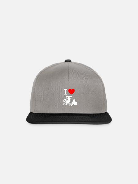 Landwirtschaft Traktor Bauer Trecker - Snapback Cap - Graphit/Schwarz