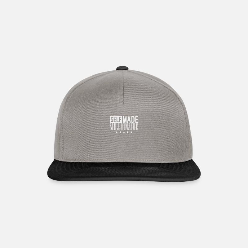 Self Made Millionär - Snapback Cap - Graphit/Schwarz