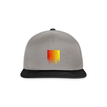 BURN - the black flame is burning - Snapback Cap - graphite/black - Front
