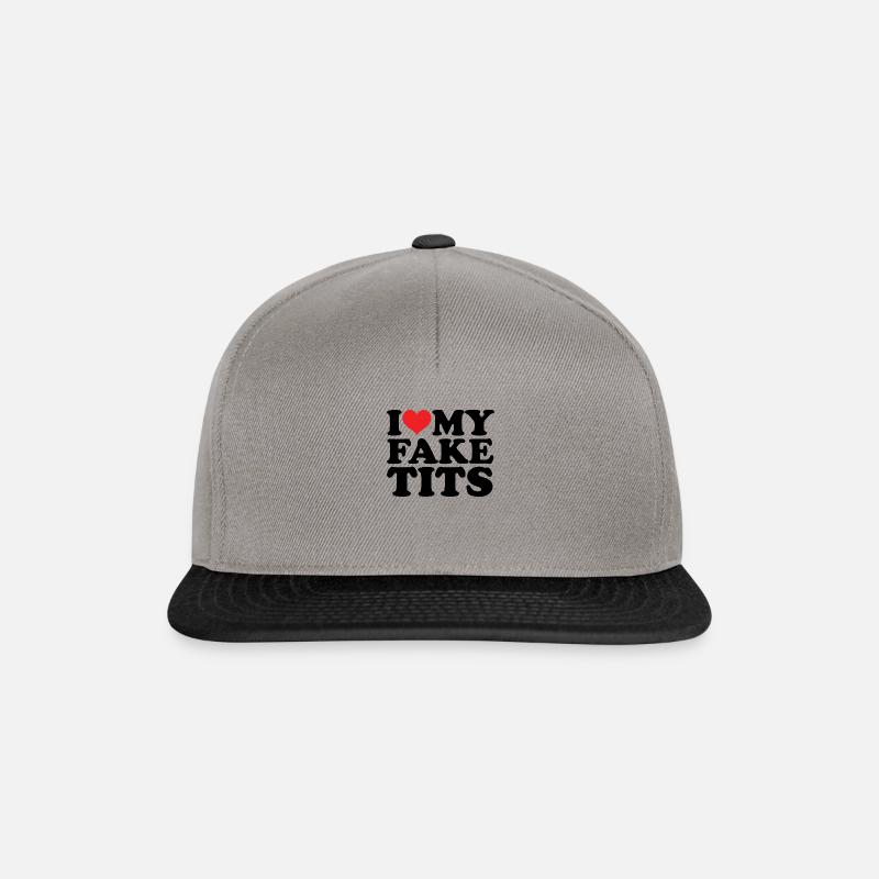 Artificial Breasts Breast Augmentation Breast Satire - Snapback Cap - graphite/black