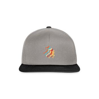 Fitness, Jogging, Jogging, Course à pied, Course à pied, Hommes - Casquette snapback - gris graphite/noir - Devant