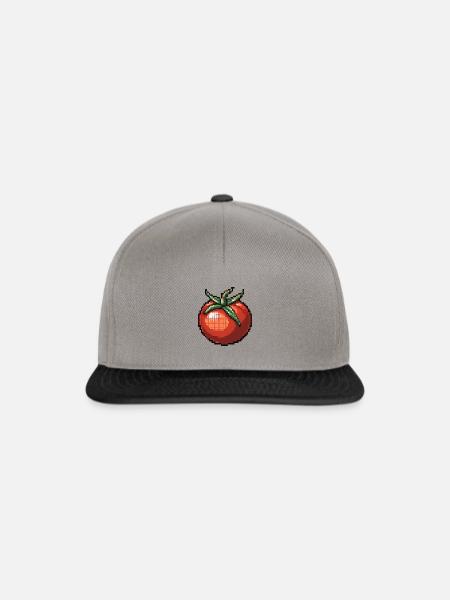 Tomate Pixel Symbol - Snapback Cap - Graphit/Schwarz