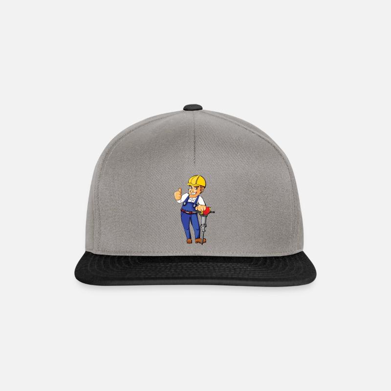 construction worker construction worker road construction2 - Snapback Cap - graphite/black