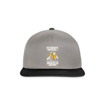 Junggesellenabschied Bräutigam Poltern - Snapback Cap - Graphit/Schwarz - Vorne