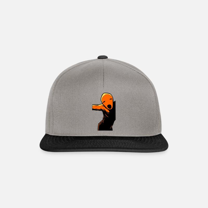 Cri d’Edvard Munch 2.0 orange - Casquette snapback - gris graphite/noir