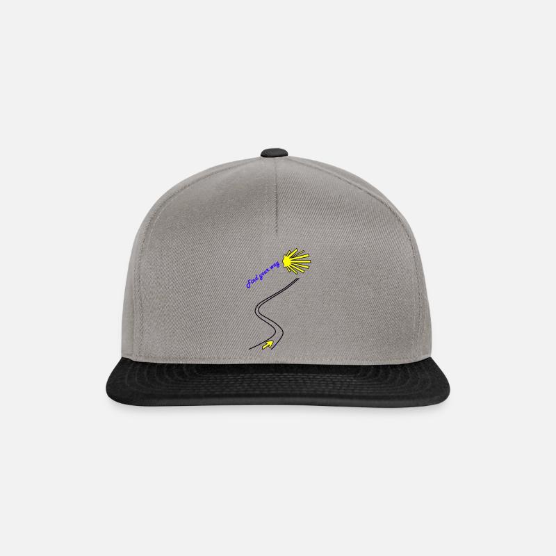 Camino de Santiago Jakobsweg Pilgern - Snapback Cap - Graphit/Schwarz