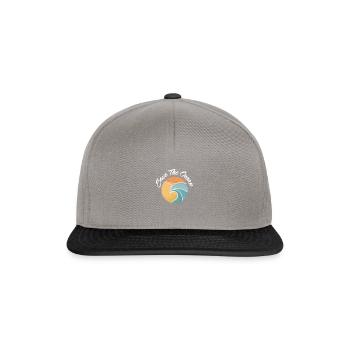 Save the ocean, Rettet den Ozean Umweltschutz - Snapback Cap - Graphit/Schwarz - Vorne