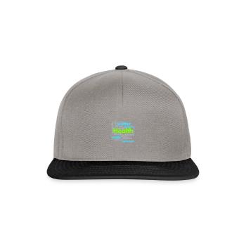 Health / Gesundheit Word Cloud - Snapback Cap - Graphit/Schwarz - Vorne