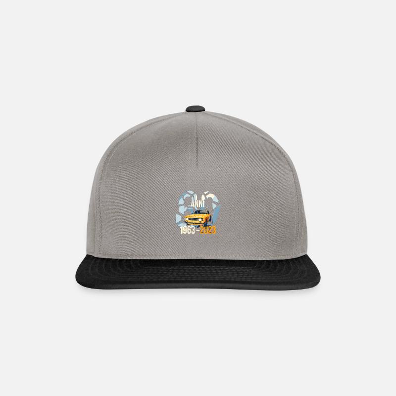 AR Giulia GT 60 Anni im Giallo Ochra - Snapback Cap - Graphit/Schwarz