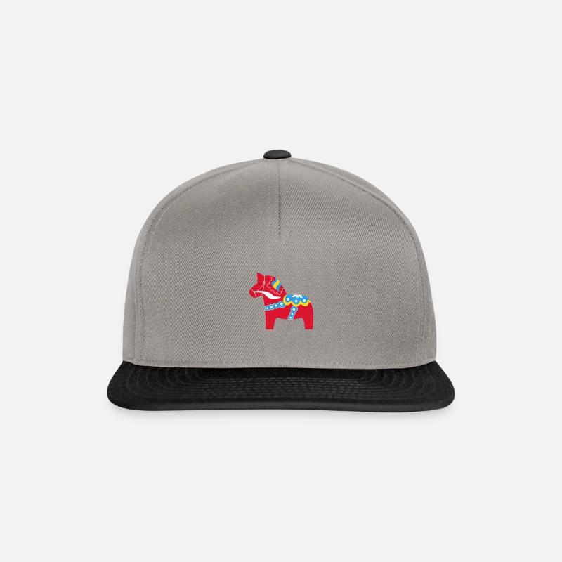 Dala-Pferd - Snapback Cap - Graphit/Schwarz