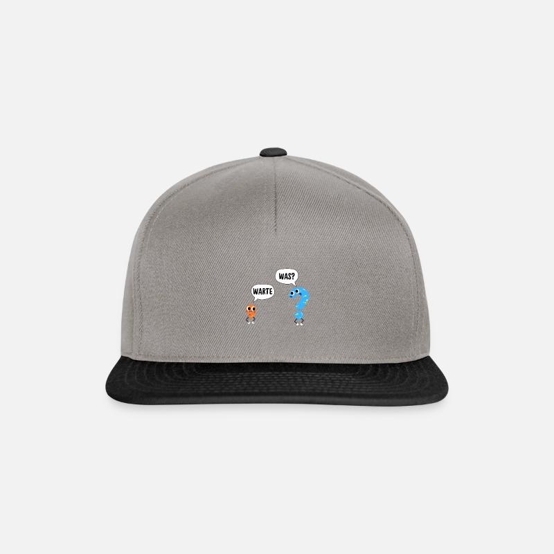 Wait, what? - Wait, what? - Comic punctuation marks - Snapback Cap - graphite/black