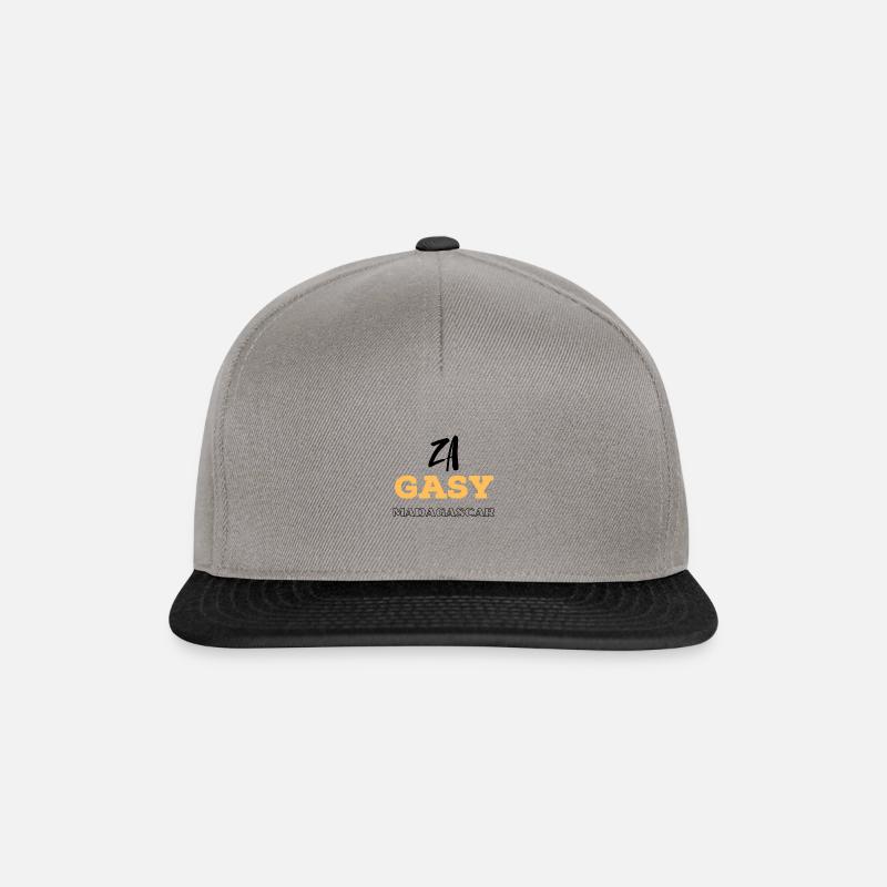 ZA GASY - Casquette snapback - gris graphite/noir