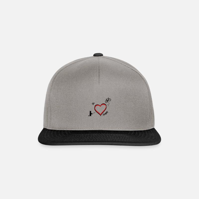 All you need to be happy - Snapback Cap - Graphit/Schwarz