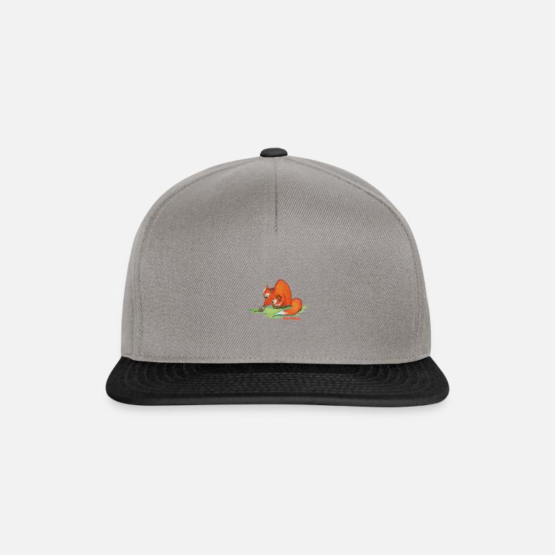 Fuchs Maus Freunde Fox and Mouse Friends - Snapback Cap - Graphit/Schwarz