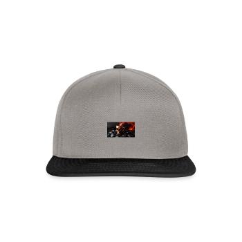 Mug tête de mort Steampunk - Casquette snapback - gris graphite/noir - Devant