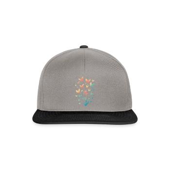 Butterflies Dandelions - Snapback Cap - Graphit/Schwarz - Vorne