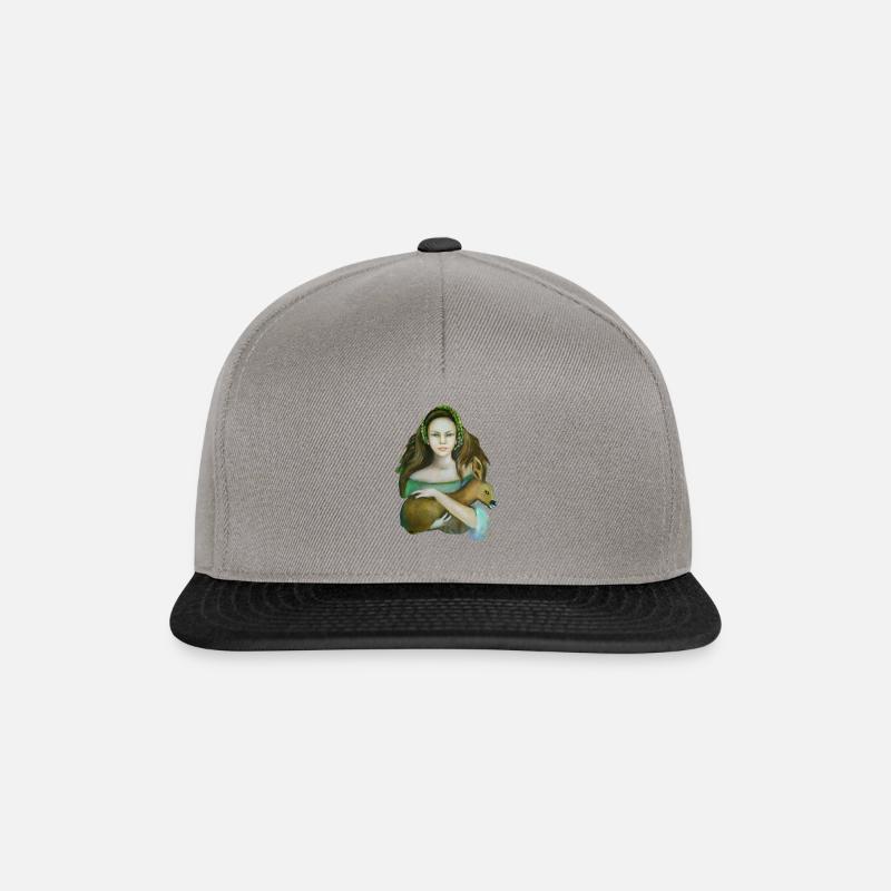 elfe au faon - Casquette snapback - gris graphite/noir