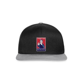 Coup de sifflet - Casquette snapback - noir/gris - Devant