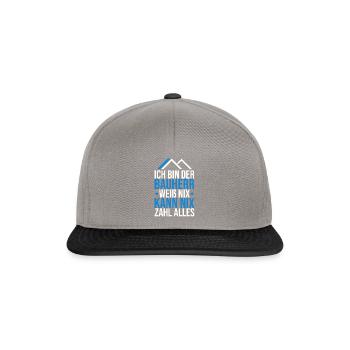Bauherr Hausbau Eigenheim Richtfest 2022 - Snapback Cap - Graphit/Schwarz - Vorne