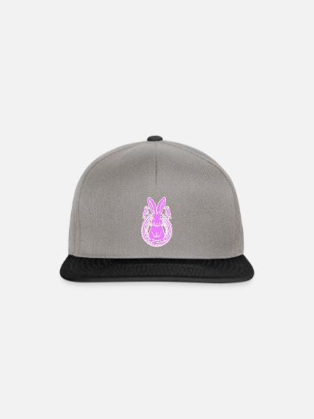 pink pinker Osterhase Hase - Snapback Cap - Graphit/Schwarz