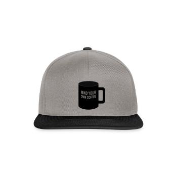 Coffee Mind - Snapback Cap - Graphit/Schwarz - Vorne