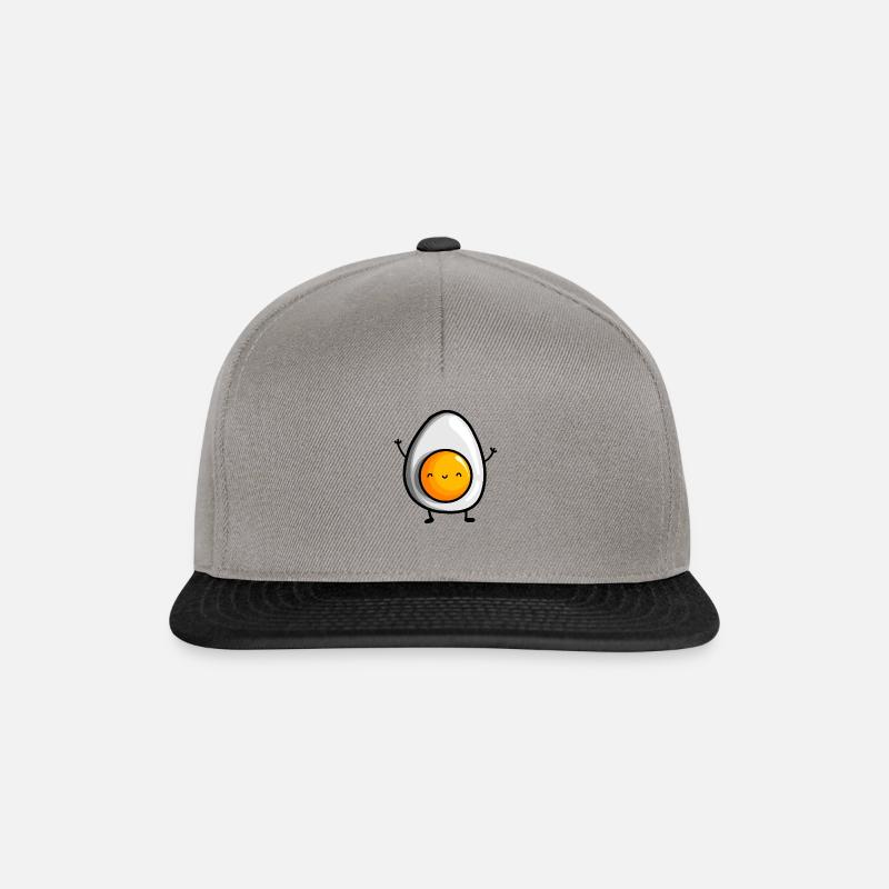 cute egg design - Snapback Cap - graphite/black
